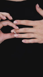 Load and play video in Gallery viewer, 10K Gold Round Cut V Shaped Diamond Ring
