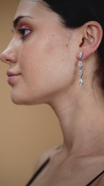 Load and play video in Gallery viewer, 10K Gold Multi Shape Drop Diamond Earrings
