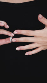 Load and play video in Gallery viewer, 2.30 CTW Round And Marquise Lab-Grown Diamond Eternity Wedding Band Ring in 14K White Gold – IGI Certified
