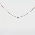 Load and play video in Gallery viewer, 0.50 CTW Heart Invisible-Set Drilled Diamond Necklace (1pc)