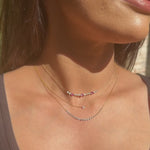 Load and play video in Gallery viewer, 0.50 CTW Heart Invisible-Set Drilled Diamond Necklace (1pc)