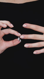 Load and play video in Gallery viewer, 1.84 CTW Toi Et Moi Pear Lab-Grown Diamond Ring in 14K White Gold – IGI Certified
