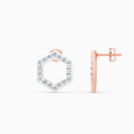 Load image into Gallery viewer, Round Lab Grown Diamond Circle Earrings 0.90 CTW – 36 Stones, 10K 14K 18K White Yellow Rose Gold, IGI Certified
