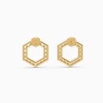 Load image into Gallery viewer, Round Lab Grown Diamond Circle Earrings 0.90 CTW – 36 Stones, 10K 14K 18K White Yellow Rose Gold, IGI Certified
