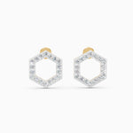 Load image into Gallery viewer, Round Lab Grown Diamond Circle Earrings 0.90 CTW – 36 Stones, 10K 14K 18K White Yellow Rose Gold, IGI Certified
