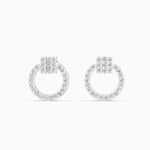 Load image into Gallery viewer, Round Lab Grown Diamond Round Circle Earrings 0.38 CTW – 54 Stones, 10K 14K 18K White Yellow Rose Gold, IGI Certified
