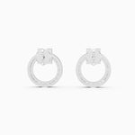 Load image into Gallery viewer, Round Lab Grown Diamond Round Circle Earrings 0.38 CTW – 54 Stones, 10K 14K 18K White Yellow Rose Gold, IGI Certified
