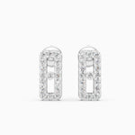 Load image into Gallery viewer, Round Lab-Grown Diamond Square Earrings 0.29 CTW – 34 Stones | Bezel Set | 10K, 14K, 18K White, Yellow &amp; Rose Gold | IGI Certified
