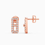 Load image into Gallery viewer, Round Lab-Grown Diamond Square Earrings 0.29 CTW – 34 Stones | Bezel Set | 10K, 14K, 18K White, Yellow &amp; Rose Gold | IGI Certified
