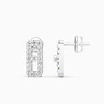 Load image into Gallery viewer, Round Lab-Grown Diamond Square Earrings 0.29 CTW – 34 Stones | Bezel Set | 10K, 14K, 18K White, Yellow &amp; Rose Gold | IGI Certified
